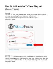 How To Add Articles To Your Blog and change Theme.pdf