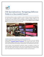 CSE Specializations Navigating Different Paths to a Successful Career.docx