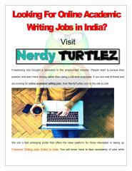 Looking for Online Academic Writing jobs in India visit Nerdy Turtlez..pdf